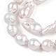 Fili di perle di keshi di perle barocche naturali PEAR-S019-02C-6
