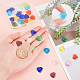 SUNNYCLUE 1 Box 10 Colors Cat Eye Cabochons Glass Heart Shape Cabochon Colorful Dome Tile Beads Flat Back Heart Cabochon for Valentines Day CE-SC0001-02-3