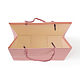 クラフト紙袋  ギフトバッグ  ショッピングバッグ  ウェディングバッグ  ハンドル付き長方形  ピンク  28x20x10cm CARB-G004-B03-4