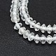 Brins de perles de topaze blanche naturelle G-I249-D25-3