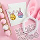 GLOBLELAND Easter Egg Clear Stamps Easter Bunny Ears Silicone Stamps Rubber Transparent Seal Stamps for Card Making DIY Scrapbooking Photo Album Decoration DIY-WH0167-57-0129-3