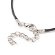 Женские ожерелья-капли из синтетического малахита с вощеными шнурами NJEW-TA00034-04-6