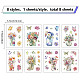 8 Sheets 8 Styles PVC Waterproof Wall Stickers DIY-WH0345-061-2