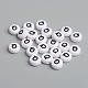 Flat Round with Letter Q Acrylic Beads X-PL37C9070-Q-2