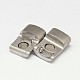 304 Stainless Steel Magnetic Clasps with Glue-in Ends STAS-D070-06-2