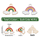 SUNNYCLUE 1 Box 80Pcs 2 Styles Alloy Enamel Rainbow Charm Weather Cloud Colorful Charms for jewellery Making Charms Bulk Metal Bracelet Earrings Necklace Keychain Supplies DIY Craft Findings Adult FIND-SC0002-95-2