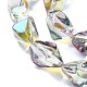 Fili di perle di vetro trasparente placcato mezzo arcobaleno placcato arcobaleno EGLA-E060-01A-HR02-3
