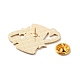 魔法のテーマのエナメルピン  バックパックの服のための黄金の合金のブローチ  コラム  32x37x1.5mm JEWB-R016-01G-3