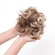 人工毛髪の延長  女性のお団子のためのヘアピース  ヘアドーナツアップポニーテール  耐熱高温繊維  バリーウッド  15cm OHAR-G006-A12-3