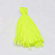 手作りコットンタッセルパーツ  ペンダントの飾り  緑黄  29~35mm X-OCOR-Q024-28-1