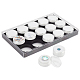 15 Stück runde Acryl-Aufbewahrungsbox-Sets mit losen Diamanten VBOX-WH0005-07-1