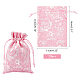 NBEADS 20 Pcs Pink Silk Brocade Jewelry Pouches ABAG-WH0028-11D-2