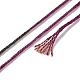 10かせ 6層ポリエステル刺繍フロス  クロスステッチの糸  セグメント染め  インディゴ  0.5mm  約8.75ヤード（8m）/かせ OCOR-K006-A04-3