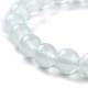 Bracciali elasticizzati di perle di giada naturale tinte BJEW-G633-B-23-2