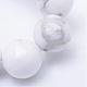 Brins de perles rondes de howlite naturelle G-R345-10mm-18-4