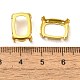 Прямоугольная латунная пришивка на зубцах KK-N0084-A05-10x14G-2