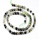 Faceted Round Natural Moss Agate Beads Strands G-E302-116-4mm-1