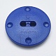 2つ穴プラスチックボタン  フラットラウンド  ブルー  23x4.5mm  穴：2.5mm  約720個/袋 BUTT-F064-01A-23mm-2