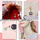 SUNNYCLUE 1 Box 50Pcs Flower Enamel Charms Cherry Blossom Knitting Stitch Markers Clip On Bracelet Charms for Jewellery Making Sewing Weaving Zipper Pull Charm with Lobster Clasp Locking Crochet HJEW-SC0001-19-5
