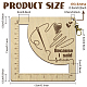 木製角枠かぎ針定規  編み針ゲージ  裁縫  13x13x0.5cm DIY-WH0537-005-2
