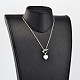 Valentine's Day Heart 304 Stainless Steel Lariat Necklaces NJEW-JN01484-3