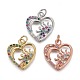 Brass Micro Pave Colorful Cubic Zirconia Charms KK-F821-27-1