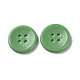 セラミックボタン  フラットラウンド  4穴  淡緑色  22x3mm  穴：1.8mm PORC-B001-03B-1