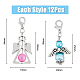 SUPERFINDINGS 2 Bags 2 Style Alloy Angel Pendant Decoration KEYC-FH0001-28-2