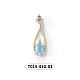 Chinese lute Shape Brass Micro Pave Clear Cubic Zirconia Nail Gems Set MRMJ-T015-41G-03-2