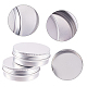 BENECREAT 14 Pcs 60ml Aluminum Tin Jars CON-BC0005-18A-4