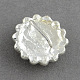 Brillant de grade A en alliage de fleur breloques strass cristal à glisser perles RB-R008-07-2