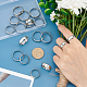 Unicraftale 18 Uds anillo de banda en blanco de acero inoxidable 9 tamaños con inscripción láser anillo de dedo en blanco liso anillo de boda hipoalergénico de metal anillo liso clásico para hacer joyas de regalo RJEW-UN0002-57-4