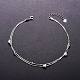 SHEGRACE Rhodium Plated 925 Sterling Silver 2-Layered Anklet JA26A-2