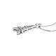 Tinysand 925 collares con colgante de rhinestone de la Torre Eiffel de plata de ley TS-N137-S-19-2