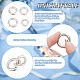 UNICRAFTALE 4pcs 4 Sizes 15/17/18/20mm Spring Gate Rings 304 Stainless Steel Rings O Rings Keychain Ring Round Snap Clasps Metal Spring Gate Rings for Jewelry Making Keyring Buckle STAS-UN0007-24P-5