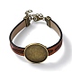 Supports de bracelet à maillons ronds plats en alliage adaptés aux cabochons FIND-M009-02AB-2