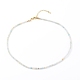 Colliers de perles de morganite naturelle rondelle NJEW-JN03404-01-1