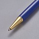 創造的な空のチューブボールペン  内側に黒のインクペンを詰め替えます  DIYキラキラエポキシ樹脂クリスタルボールペンハーバリウムペン作り用  ゴールドカラー  ダークブルー  140x10mm AJEW-L076-A23-2