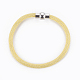 Brass Mesh Chain Bracelets BJEW-F372-01B-1