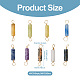 Fashewelry 36pcs 9 estilos colgantes de conector de piedras preciosas naturales FIND-FW0001-34-4
