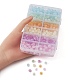 480Pcs 6 Colors Transparent Crackle Acrylic Beads MACR-YW0002-51-3
