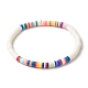 Ensemble de bracelets extensibles en perles heishi en argile polymère faits à la main BJEW-JB07349-01-3