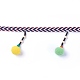ぶら下がっているウール糸タッセル装飾  ポンポムボール  カラフル  114.8cm  10mm HJEW-WH0005-05A-2
