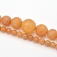 Faceted Round Natural Aventurine Graduated Beads Strands G-E302-037B-1