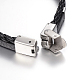 Leather Braided Cord Bracelets BJEW-E324-A05-4