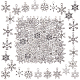 SUNNYCLUE 1 Box 120pcs 12 Styles Silver Snowflake Charm Christmas Winter Metal Pendants Bulk Antique Snowflake Charm Vintage Christmas Pendants for Jewelry Making Charms DIY Necklace Bracelet TIBE-SC0001-63-1