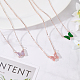 Anattasoul 3 pièces 3 couleurs ensemble de colliers pendentif papillon acrylique NJEW-AN0001-22-7