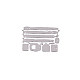 ツールフレーム炭素鋼切削ダイスステンシル  DIYスクラップブッキング/フォトアルバム用  装飾的なエンボス印刷紙のカード  つや消しプラチナ  5.1x3.7x0.08cm DIY-F028-83-4
