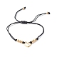 Bracelets de perles de nylon tressés réglables BJEW-JB06437-4