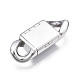 304 Stainless Steel Fold Over Clasps STAS-S080-01C-P-3